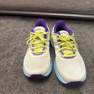 ASICS Women's Athletic Shoes - Cream and Purple